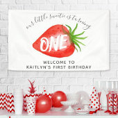 Little Sweetie Strawberry 1st Birthday Welcome 横断幕