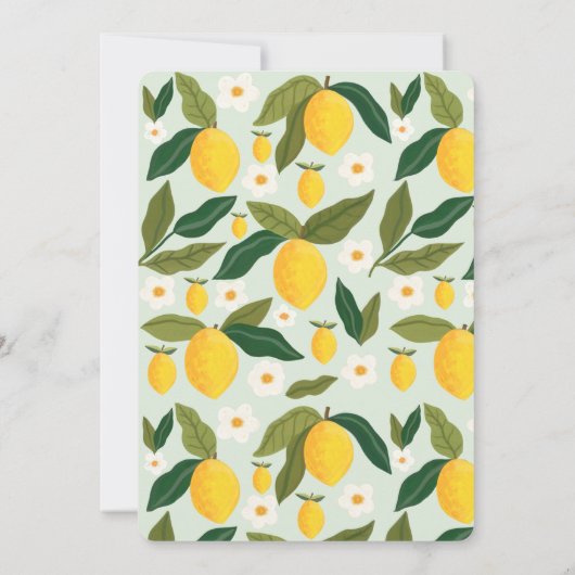 Little SweetyはLemon Baby Showerの邪魔をしている 招待状 (裏面)