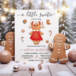 Little Sweety Gingerbread Girlベビーシャワー 招待状