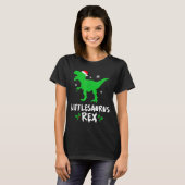 Little T Rex Matching Family Christmas Dinosaur Sh Tシャツ (正面フル)