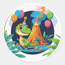 Little T-Rex Sticker  ラウンドシール