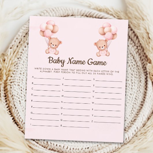 Little Teddy Bear Baby Girl Shower 