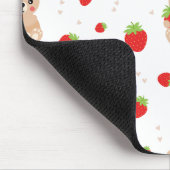 Little teddy bear with strawberry マウスパッド (コーナー)