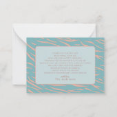 Little Tiger Blue Boy Baby Shower Thank You ノートカード (裏面)