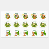 Little Tiger & Butterfly Waterproof Labels ラベル (シート)