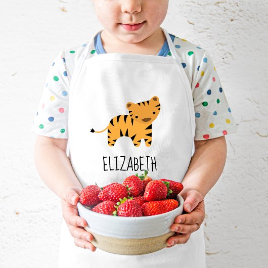 Little Tiger Cute Personalized 子供用エプロン