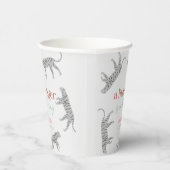 Little Tiger Modern Gray Baby Shower 紙コップ (右)