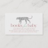 Little Tiger Modern Gray Baby Shower Book Request エンクロージャーカード (正面)