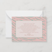 Little Tiger Pink Girl Baby Shower Thank You ノートカード (裏面)