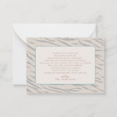 Little Tiger Taupe Baby Shower Thank You ノートカード (裏面)