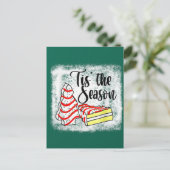 Little Tis' The Season Christmas Tree Cakes Debbie ポストカード (スタンド正面)