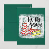 Little Tis' The Season Christmas Tree Cakes Debbie ポストカード (正面/裏面)