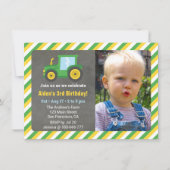 Little Tractor Boys Birthday Partyの写真 招待状 (正面)