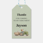 Little Tractor Farm Birthday ギフトタグ (正面)
