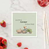 Little Tractor Farm Birthday スタンダードカクテルナプキン (インサイチュ)