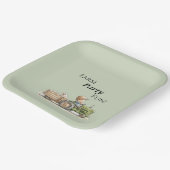 Little Tractor Farm Birthday ペーパープレート (傾斜あり)