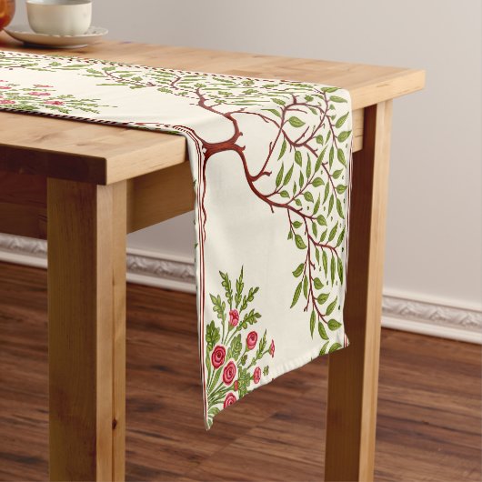 Little Tree Frieze for William Morris ショートテーブルランナー (インサイチュ)