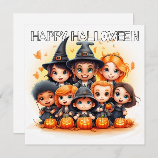 Little Trick 'R Treaters Happy Halloween  カード (正面/裏面)