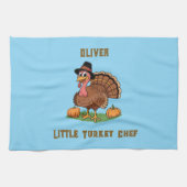 Little Turkey Chef Towel – Thanksgiving Gift キッチンタオル (横)