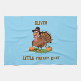 Little Turkey Chef Towel – Thanksgiving Gift キッチンタオル