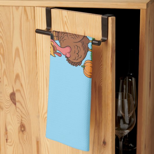 Little Turkey Chef Towel – Thanksgiving Gift キッチンタオル (三つ折り)