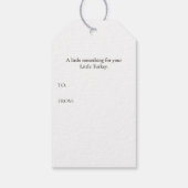 Little Turkey Fall Autumn Thanksgiving Baby ギフトタグ (裏面)