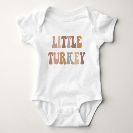 Little Turkey First Thanksgiving Outfit ベビーボディスーツ (正面)