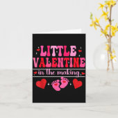 Little Valentine In The Making Valentine's Day Pre カード (黄色い花)