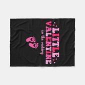 Little Valentine In The Making Valentine's Day Pre フリースブランケット (正面(横))