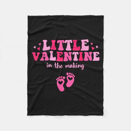 Little Valentine In The Making Valentine's Day Pre フリースブランケット (正面)