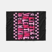 Little Valentine In The Making Valentines Day Preg フリースブランケット (正面(横))