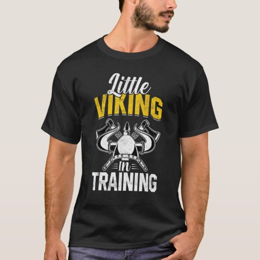 Little Viking In Training Valkyrie Boys Girls Todd Tシャツ (正面)