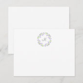 Little Violet Water Color Blomsリース ノートカード (正面/裏面)