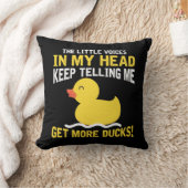 Little Voices in my Head Rubber Duck Lover農家 クッション (ブランケット)