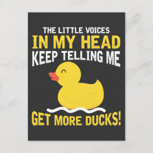 Little Voices in my Head Rubber Duck Lover農家 ポストカード