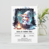 Little Watercolor Wizard Birthday 招待状 (スタンド正面)