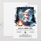 Little Watercolor Wizard Birthday 招待状 (正面/裏面)