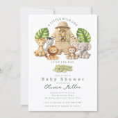 Little Wild One Baby Shower Invite 招待状 (正面)