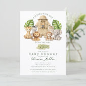 Little Wild One Baby Shower Invite 招待状 (スタンド正面)