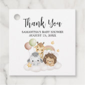 Little Wild One Cute Baby Shower Square フェイバータグ (正面)