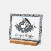 Little Wild One Diaper Raffle Boy Baby Shower Sign アクリルサイン (傾斜)