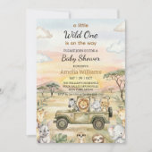 Little Wild One On the Way Baby Shower 招待状 (正面)