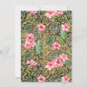 Little Wild One Rustic Safari Pink Baby Shower 招待状 (裏面)