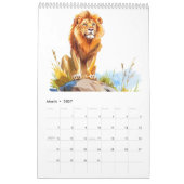 Little Wild Ones – Baby Animals in Boho Watercolor カレンダー (3月 2027)