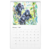 Little Wild Ones – Baby Animals in Boho Watercolor カレンダー (2月 2027)
