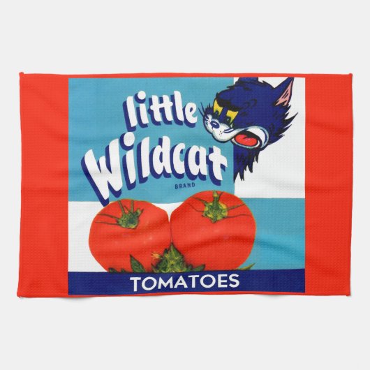 Little Wildcat Tomattomates crateラベル キッチンタオル (横)