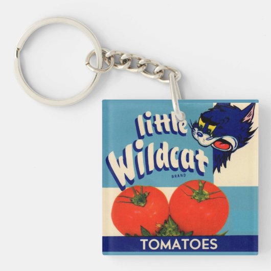 Little Wildcat Tomattomates crateラベル キーホルダー (正面)