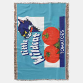 Little Wildcat Tomattomates crateラベル スローブランケット (正面縦)