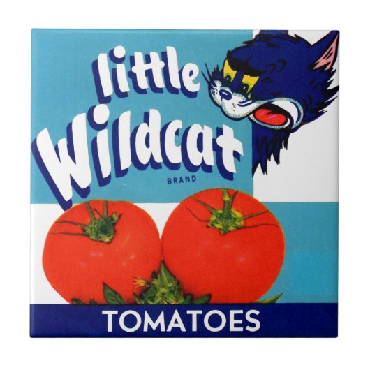 Little Wildcat Tomattomates crateラベル タイル (正面)