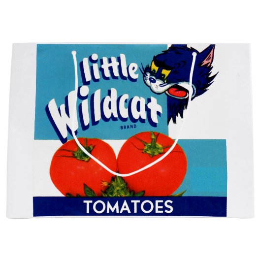 Little Wildcat Tomattomates crateラベル ラージペーパーバッグ (正面)
